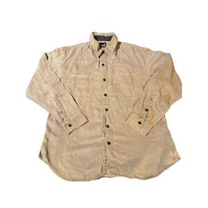 Weekendz off men button up texture long sleeve shirt L